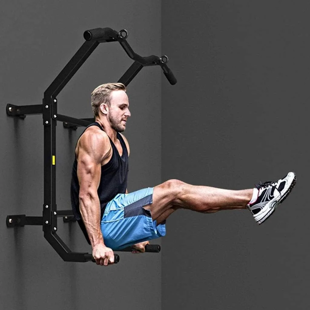 Wall Mounted Pull Up Bar Chin Up bar Fitness Doorway Pull-Up Bar Multi-Purpose Portable Multifunctional Dip Station for Indoor Home Gym Workout
