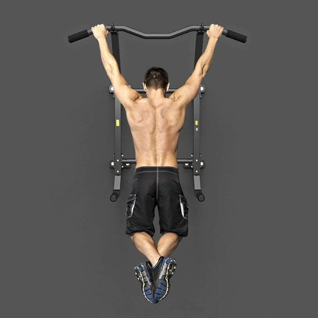 Wall Mounted Pull Up Bar Chin Up bar Fitness Doorway Pull-Up Bar Multi-Purpose Portable Multifunctional Dip Station for Indoor Home Gym Workout
