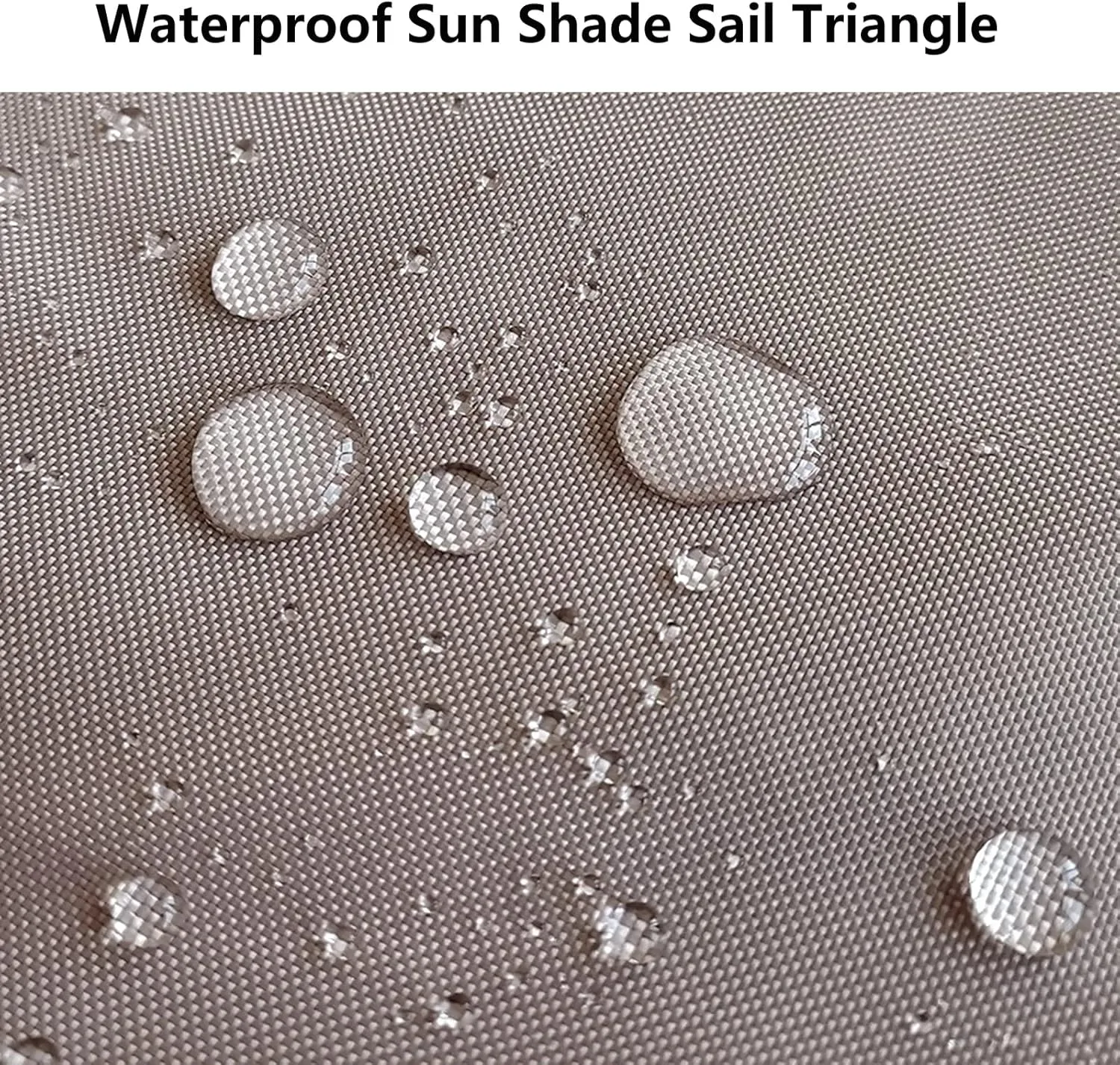 Waterproof Sun Shade Sail Triangle, Breathable Sunshade Cloth, Party Sunscreen Awning for Patio, Lawn, Porch, Backyard, Pergola or Outdoor Activities (E 3x4x5m/9.8x13.1x16.4ft)
