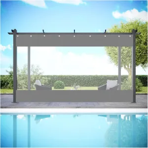 Waterproof Tarp Wind-Proof Sliding Curtain, Heat-Removing Garage Anti-Corrosion Partition Curtain, for Porch, car Washing ( Color : Clear , Size : 1.2x1.8m )