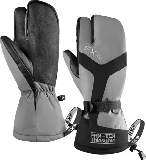 Waterproof Winter 3-Finger Ski Gloves Warm Insulated Snow Mittens for Cold Weather Snowboard Snowmobile