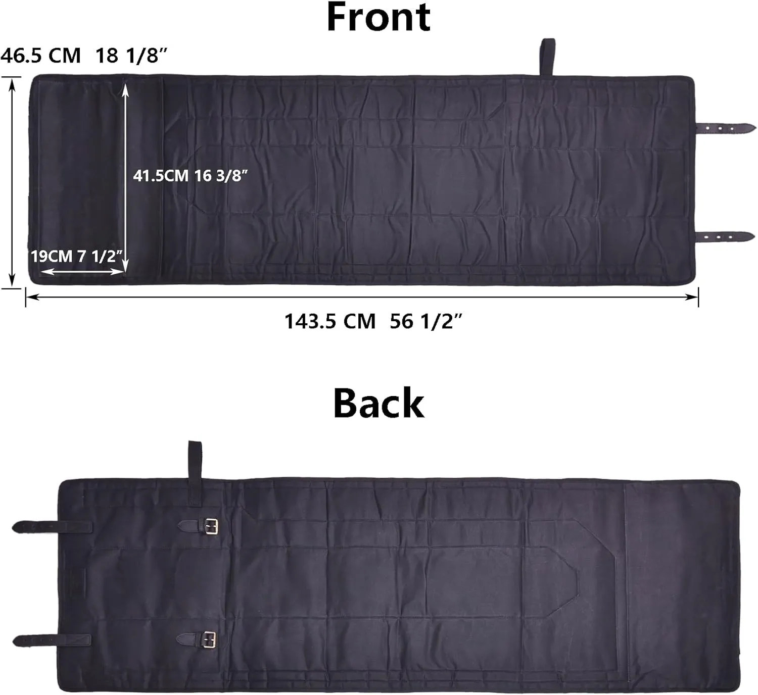 Waxed Canvas Gun Cleaning Mat Rifle Rollup Large Cleaning Kit for Hunting