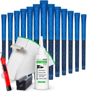 Wedge Guys Diamond Hybrid Regripping Bundle | Diamond Hybrid Grips 13 Pack with Deluxe Grip Kit | All Weather Performance with Tour Level Traction | in Multiple Colors & Standard/Midsize