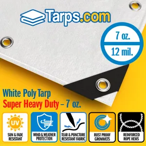 White Super Heavy Duty Poly Tarps