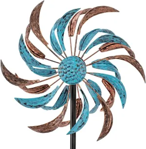 Wind Spinners Outdoor,Metal Wind Spinner Yard Art Wind Sculptures & Spinners,Windmill for Yard Pinwheels with Metal Stake,Kinetic Wind Spinner Vintage,Wind Spinners for Yard and Garden Decor