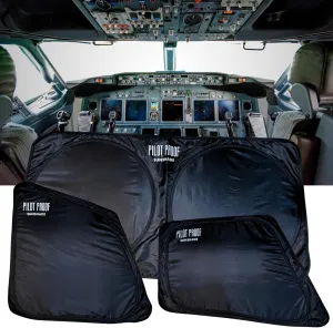 Window Sunshade for Boeing 737 | Increased Cabin Comfort | UV Defender and Heat Shield | Foldable Kit 3 | Compact Bag for Easy Portability | Ideal for Daytime Flights