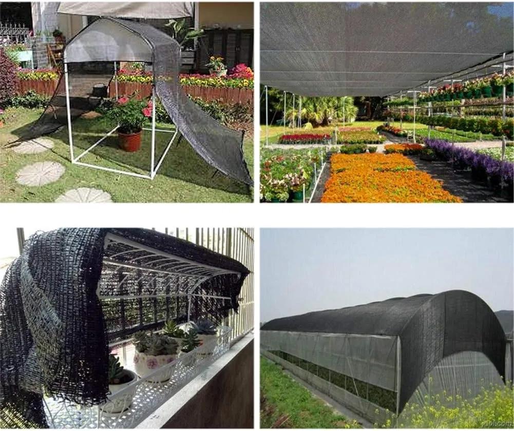 winemana 40% Black Shade Cloth, 10 x 14 FT Durable Mesh Tarp with Grommets, Resistant Garden Sun Shade Netting, Shading Antifreezing for Pergola, Greenhouse, Plants Growing, Chicken Coop
