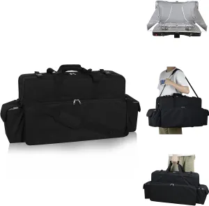 WOMACO Camp Stove Carry Bag, Heavy Duty Portable Camping Stove Carrying Case with Thick Padding, Water Resistant Stove Bag for Coleman & Camp Chef 2-Burner Gas Stove (Carry Bag)