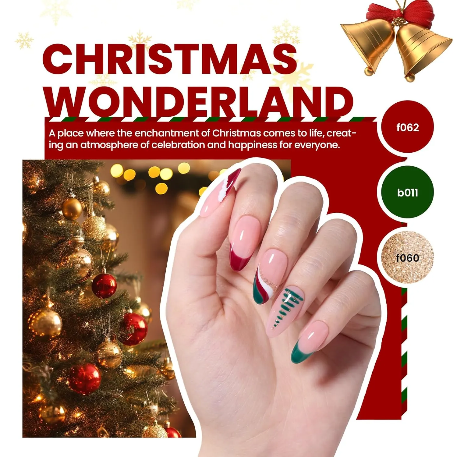 Wonderland: Total 68pcs 35 Gel Nail All in one Starter Kit Christmas  Gift