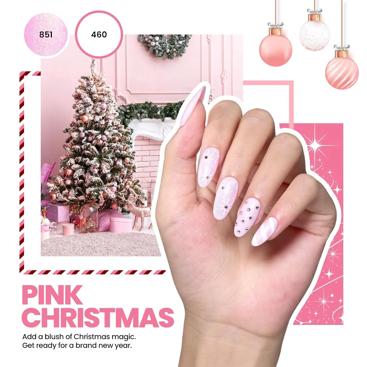 Wonderland: Total 68pcs 35 Gel Nail All in one Starter Kit Christmas  Gift