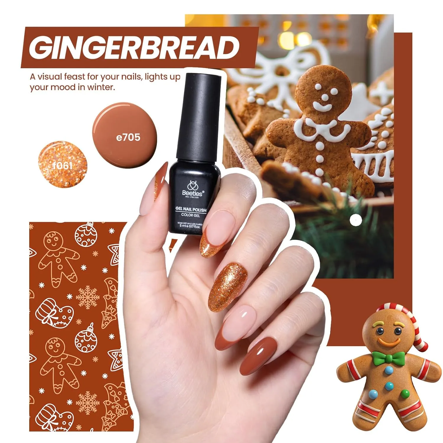 Wonderland: Total 68pcs 35 Gel Nail All in one Starter Kit Christmas  Gift