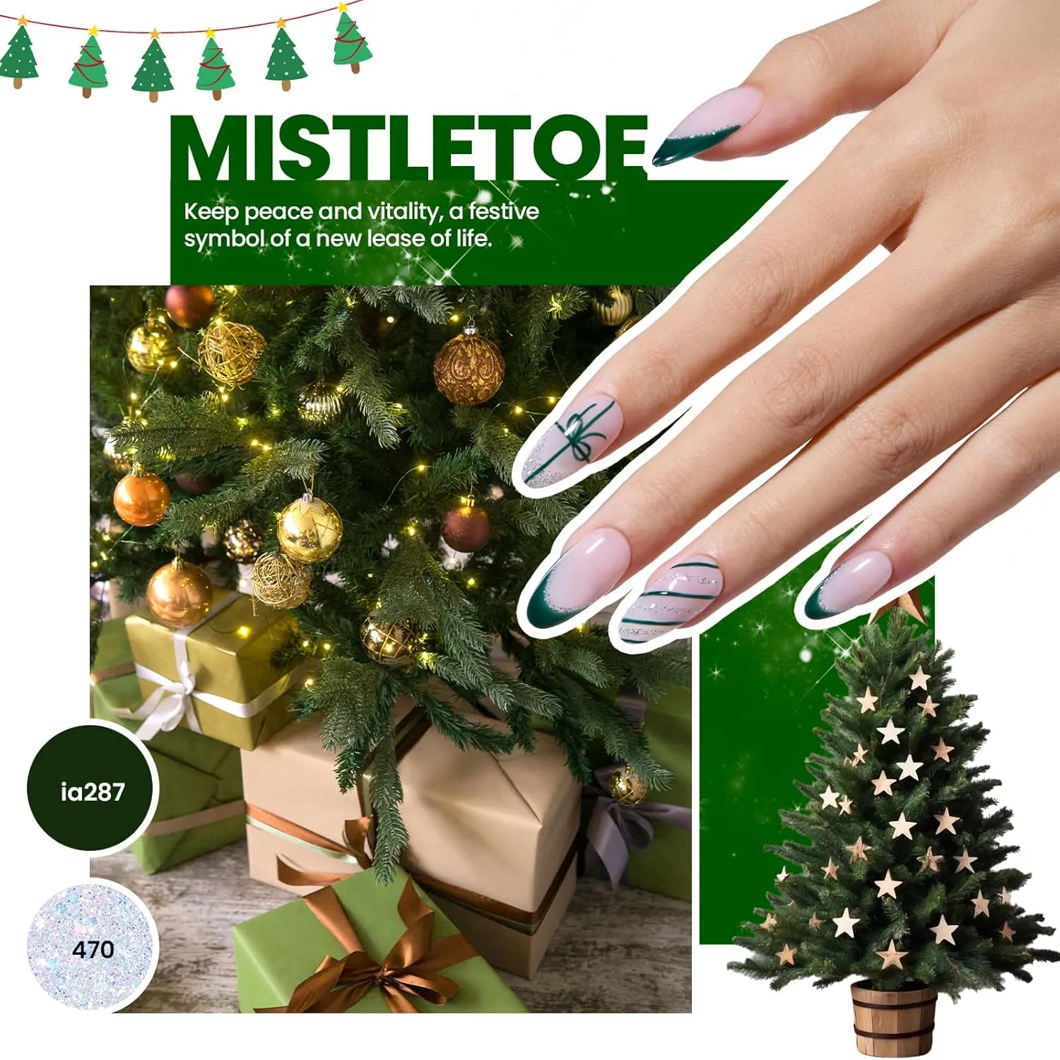 Wonderland: Total 68pcs 35 Gel Nail All in one Starter Kit Christmas  Gift