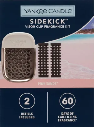 Yankee Candle Pink Sands™ Sidekick™ Visor Clip Fragrance Kit with Two Refills, XO