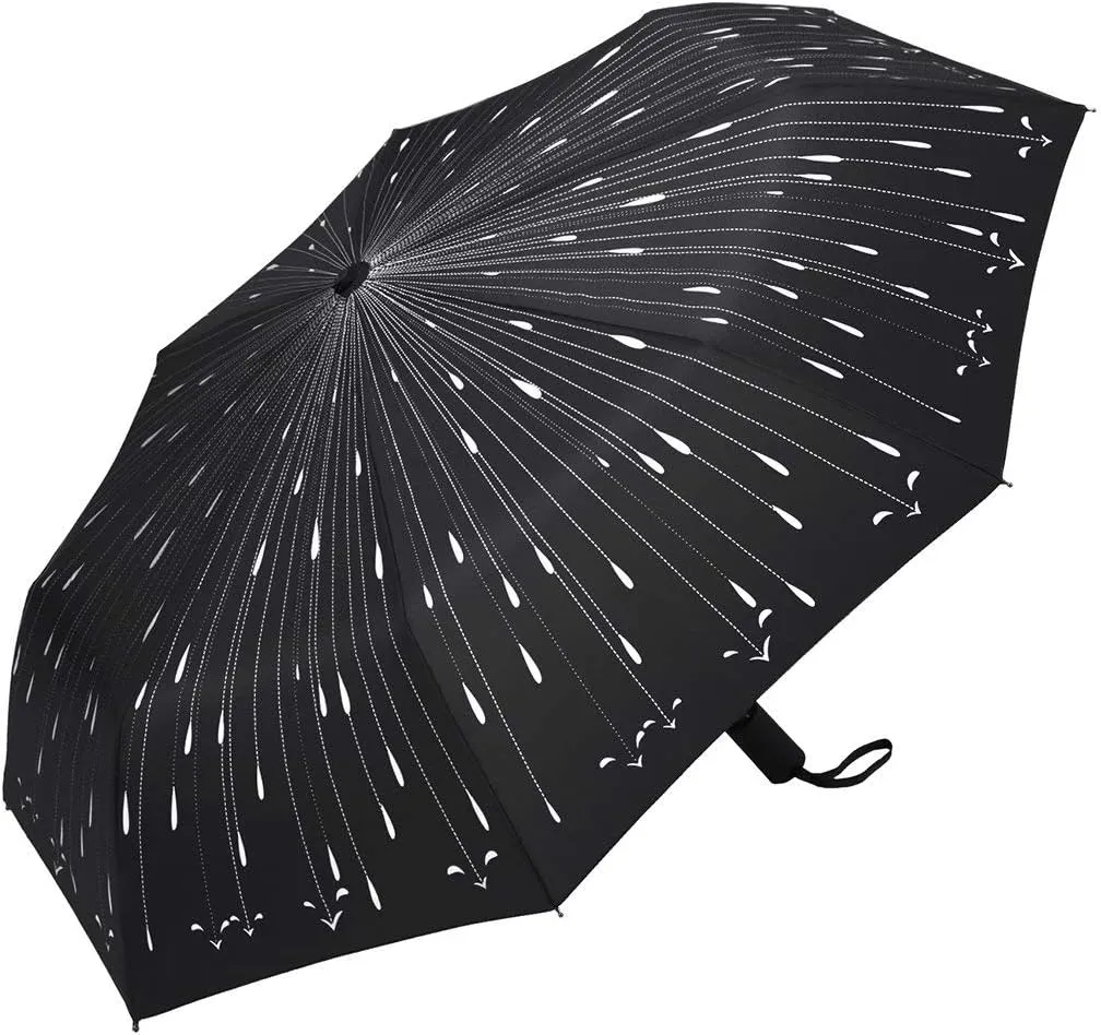 YumSur Compact Travel Umbrella - Windproof, Reinforced Canopy, Tested in 60mph Winds, Strong Reinforced Windproof Umbrella, One Touch Auto Open/Close for Men & Women