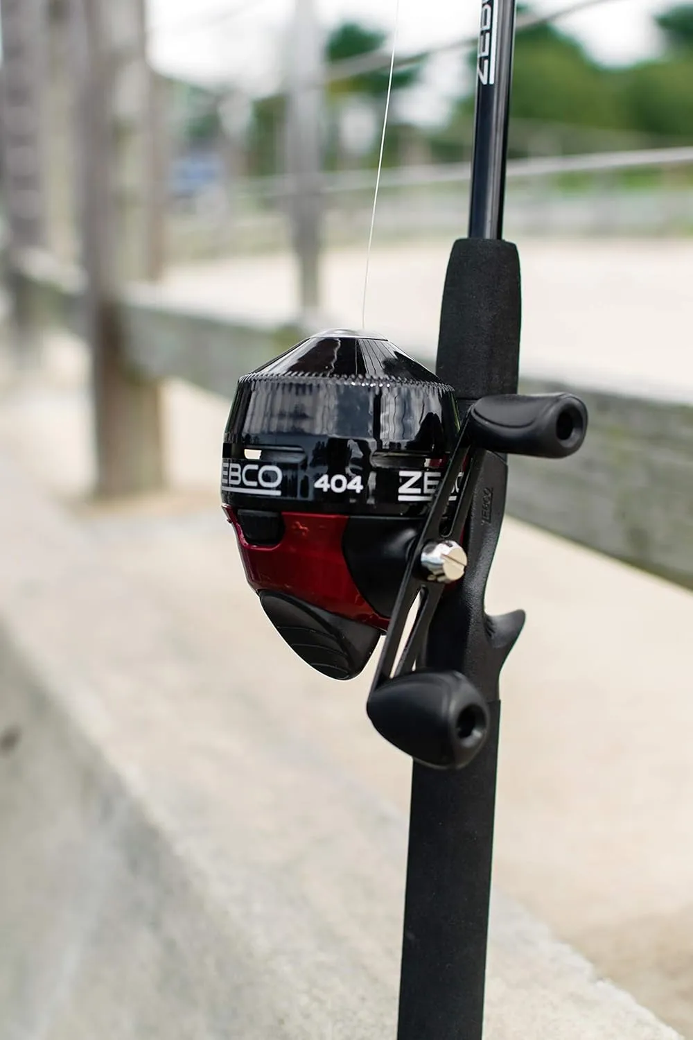 Zebco 404 Spincast Reel and 2-Piece Fishing Rod Combo, Durable Fiberglass Rod with EVA Handle, QuickSet Anti-Reverse Reel with Built-In Bite Alert, Pre-Spooled