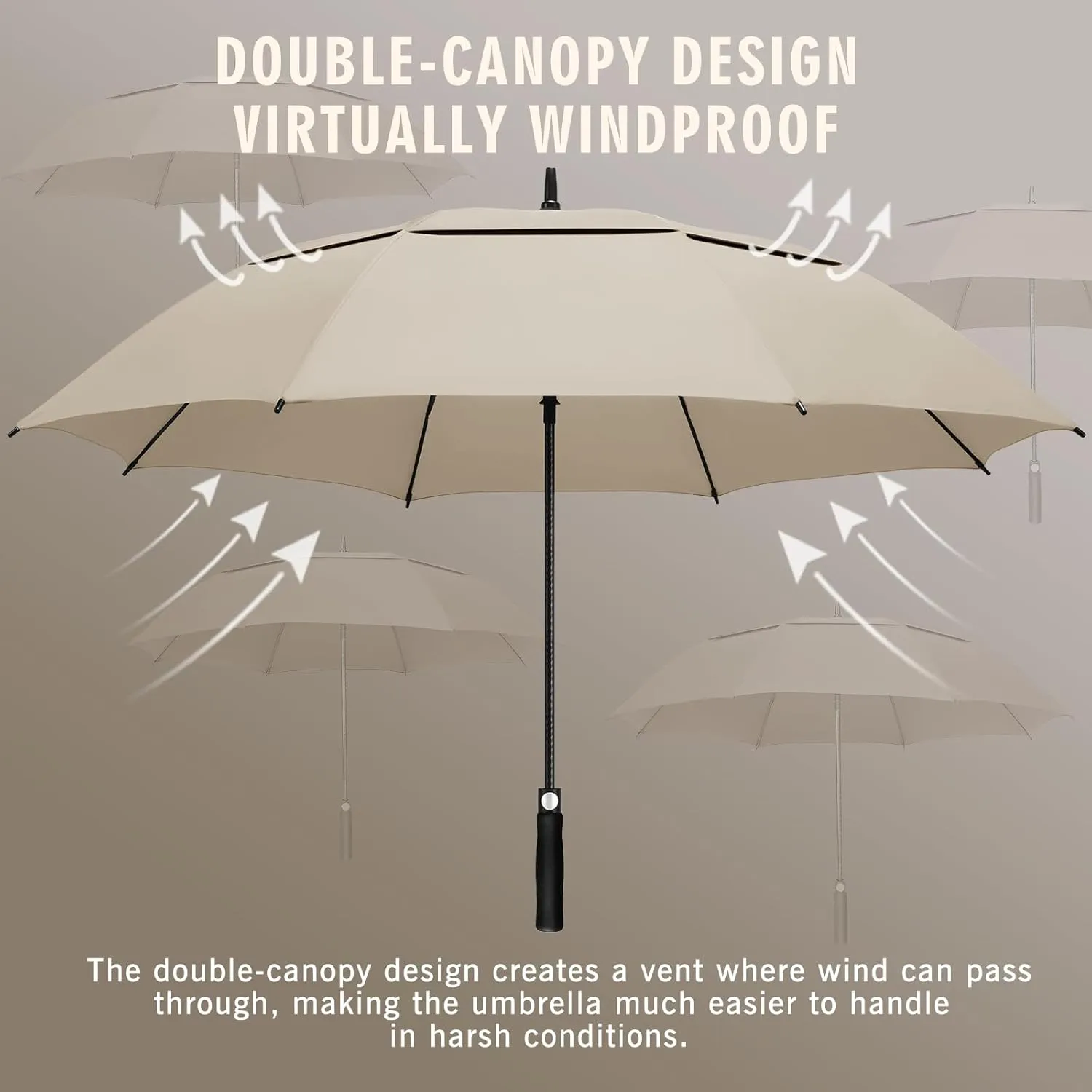 ZOMAKE Large Golf Umbrella for Rain Heavy Duty,Big Golf umbrellas Windproof,51/54/62/68 Inch Extra Large Oversized Umbrella