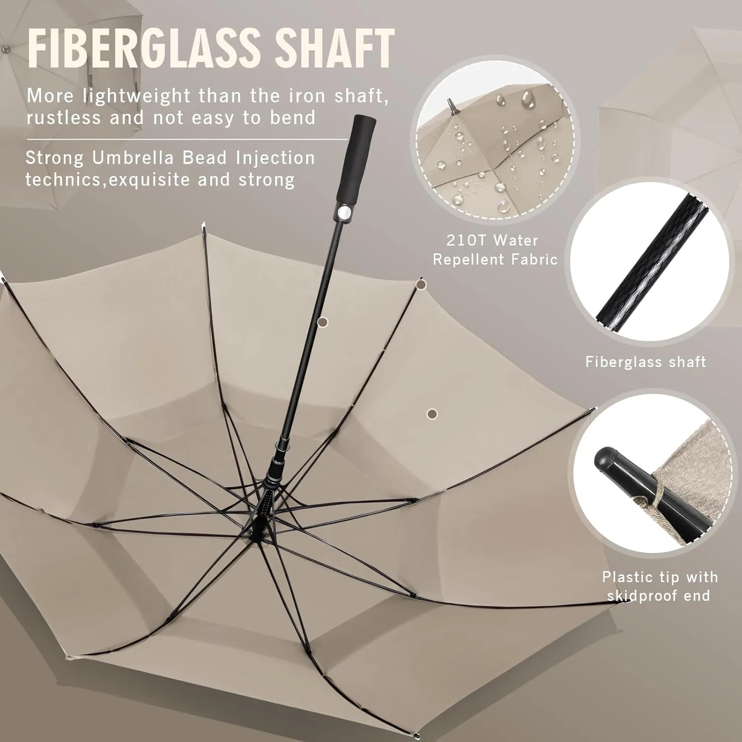 ZOMAKE Large Golf Umbrella for Rain Heavy Duty,Big Golf umbrellas Windproof,51/54/62/68 Inch Extra Large Oversized Umbrella