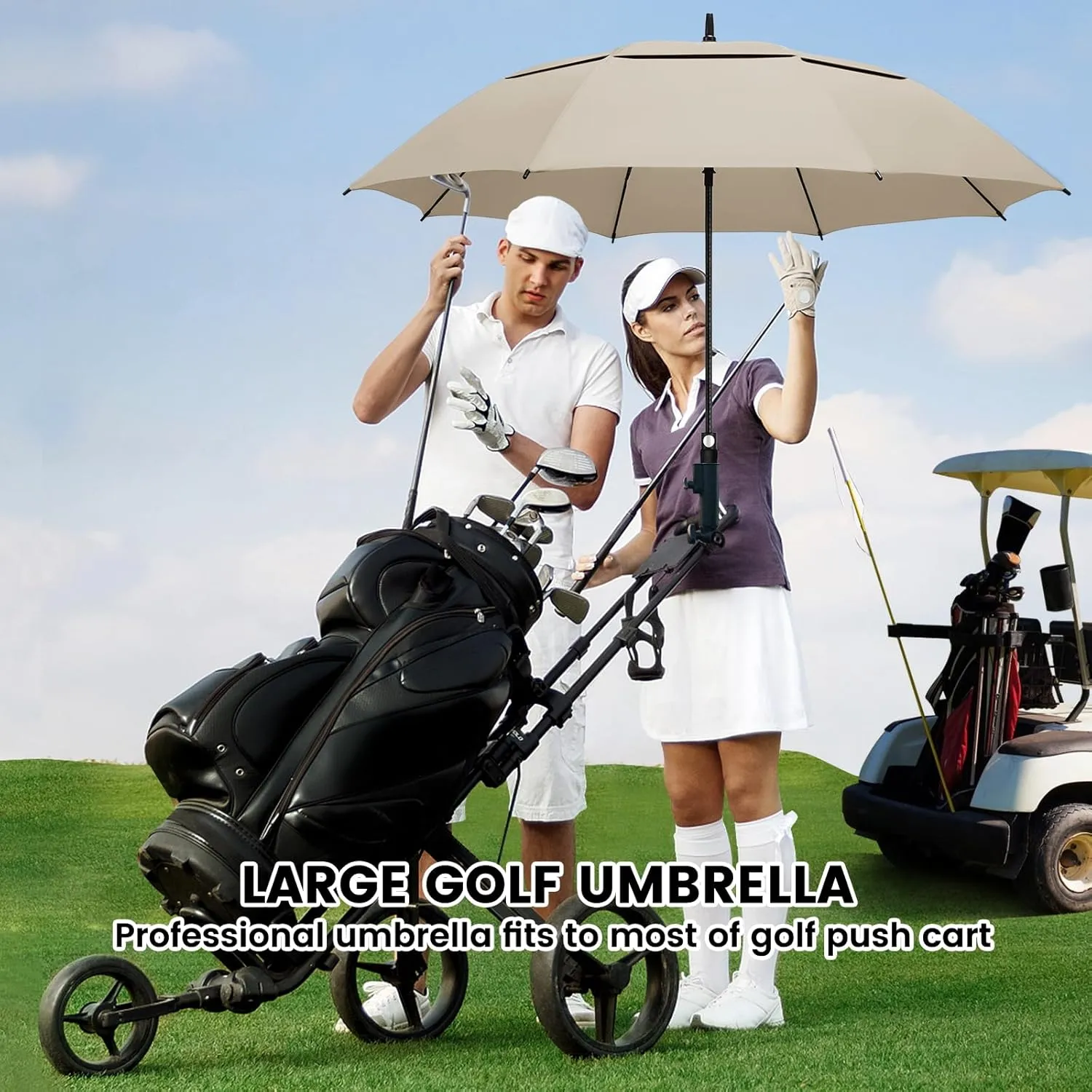 ZOMAKE Large Golf Umbrella for Rain Heavy Duty,Big Golf umbrellas Windproof,51/54/62/68 Inch Extra Large Oversized Umbrella