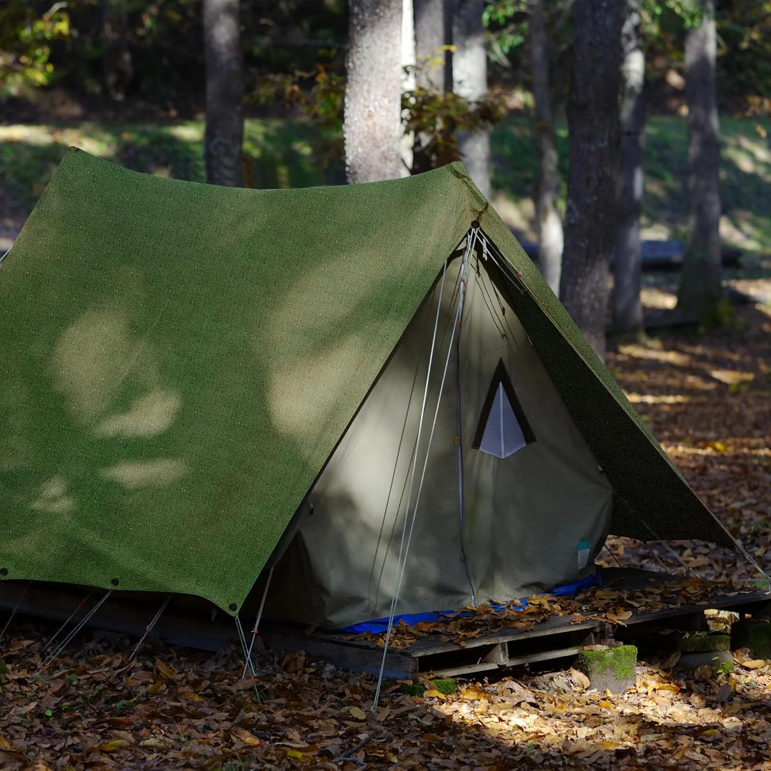 Zuperia Heavy Duty Canvas Tarp (7' x 9' ft - Pack of 1) with Rustproof Grommets, UV Resistant & Tear Resistant Multipurpose Tarpaulin Cover for Outdoor, Industrial & Commercial Use (Olive Green)